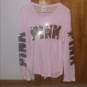 Long sleeve bling tee
